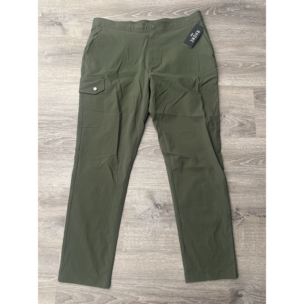 Rhône Boathouse Cargo Slim Straight Fit Pants Men's XL Lichen Green